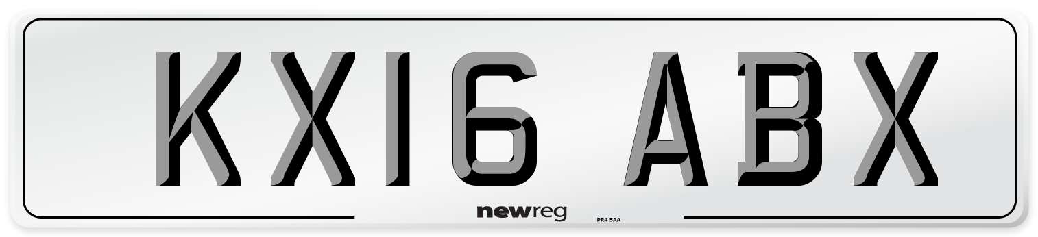 KX16 ABX Number Plate from New Reg